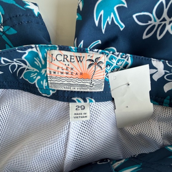 J. Crew Blue and White Board Shorts Quick-Dry Swimwear - Picture 3 of 13